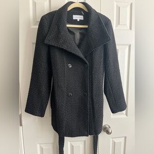 Calvin Klein Women's Black Coat. Large Wool Blend